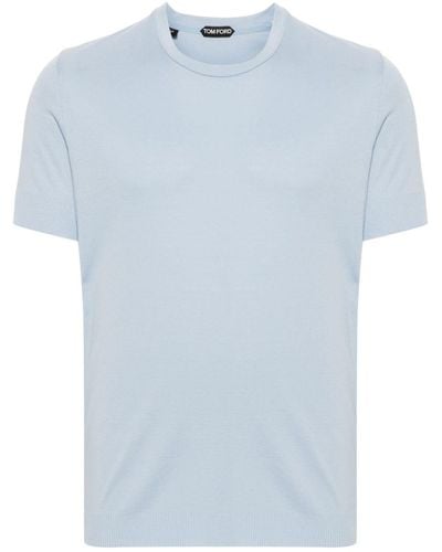Tom Ford Fine-knit T-shirt - Blue
