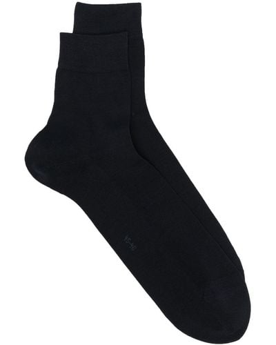 FALKE Branded-footbed Ankle Socks - Black