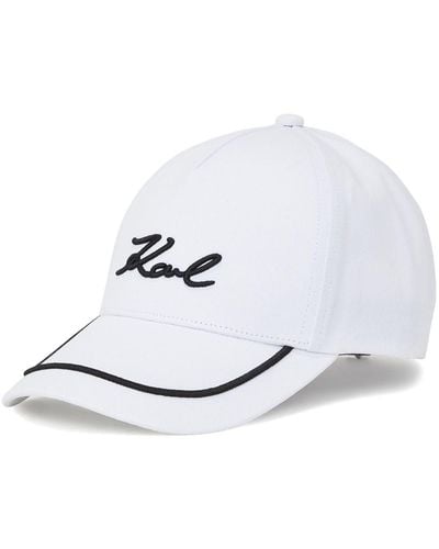 Karl Lagerfeld K/Signatur Baseballkappe - Weiß