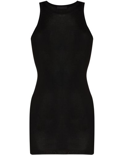 Wardrobe NYC Ribgebreide Mini-jurk - Zwart