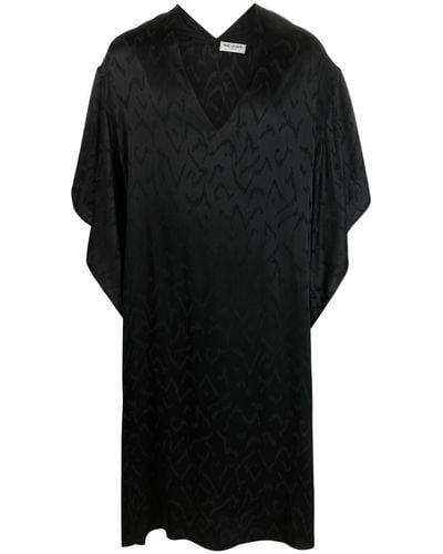 Saint Laurent Zebra-print Silk Shirt - Black