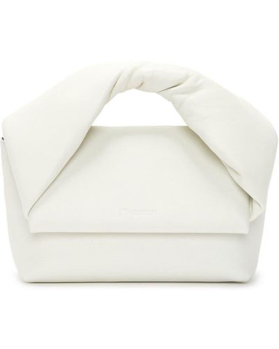 JW Anderson Medium Twister Leather Shoulder Bag - White