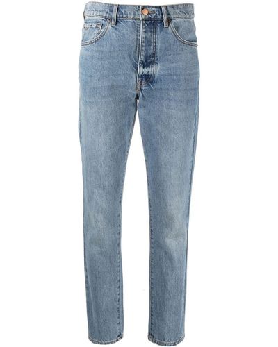 Armani Exchange Stonewash Straight-leg Jeans - Blue