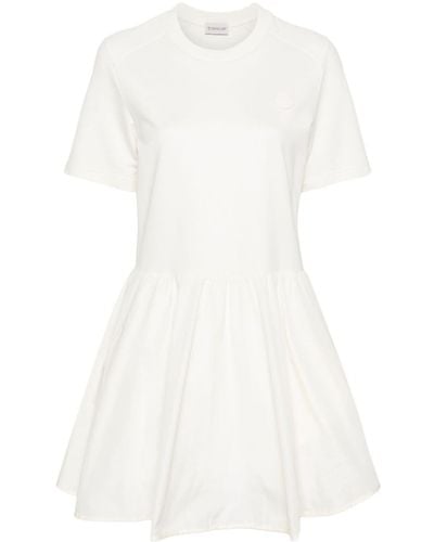 Moncler Vestido con diseño a paneles - Blanco