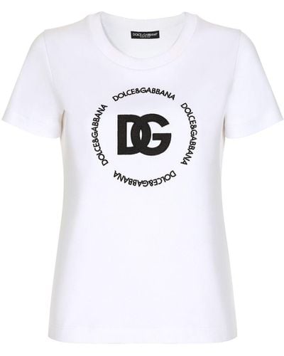 Dolce & Gabbana T-shirt con logo DG - Bianco