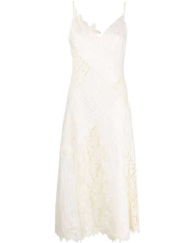 Zimmermann Luminosity Patchwork Lace Dress - White