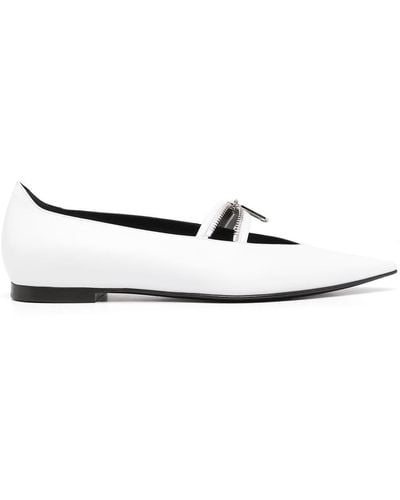 Off-White c/o Virgil Abloh Paperclip-detail Ballerina Shoes - White