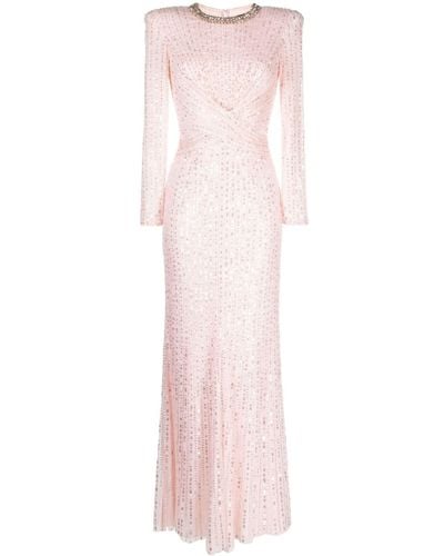 Jenny Packham Macelline Sequin-embellished Maxi Dress - Pink