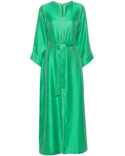 Baruni Hosta Belted Maxi Dress - Green
