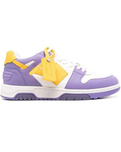 Off-White c/o Virgil Abloh Out Of Office Leather Sneakers - Purple