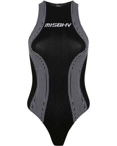 MISBHV Logo-jacquard Performance Bodysuit - Black