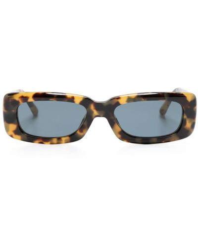 The Attico Mini Mafra Rectangle-frame Sunglasses - Blue