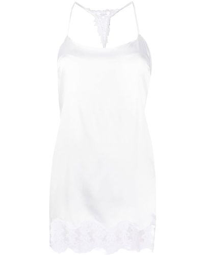Fleur Of England Aria Babydoll Slip Dress - White