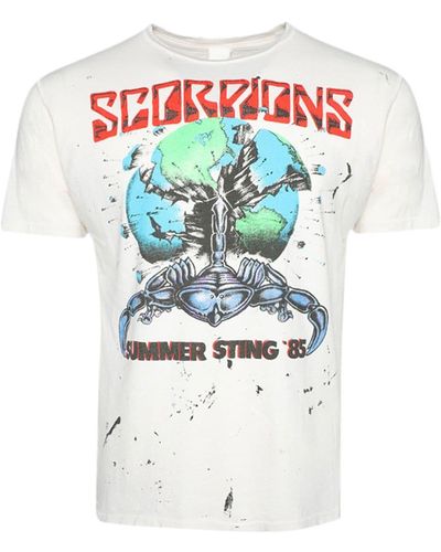 MadeWorn Scorpions-print Cotton T-shirt - Blue