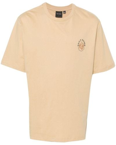 Daily Paper T-shirt en coton à logo imprimé - Neutre