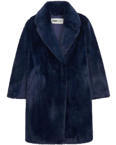Apparis Mantel aus Faux Fur - Blau