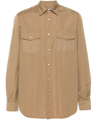 Boglioli Long-sleeve Cotton Shirt - Natural