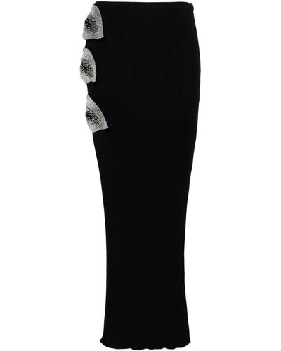 GIUSEPPE DI MORABITO Crystal-embellished Maxi Skirt - Black