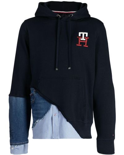 Greg Lauren Sudadera con logo bordado de x Tommy Hilfiger - Azul