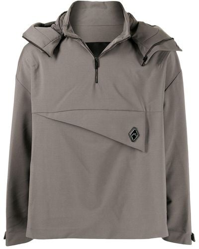 A_COLD_WALL* Panelled Hooded Coat - Grey