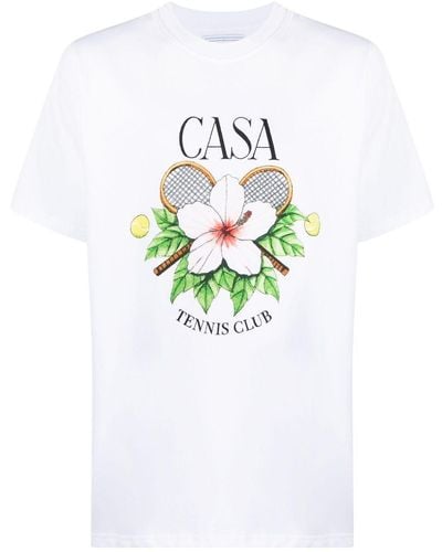 Casablancabrand Casa Tennis Club T-Shirt - Weiß