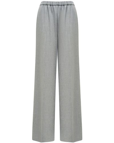12 STOREEZ Straight-leg Trousers - Grey