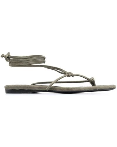 The Attico Ankle-tie Flat Sandals - White