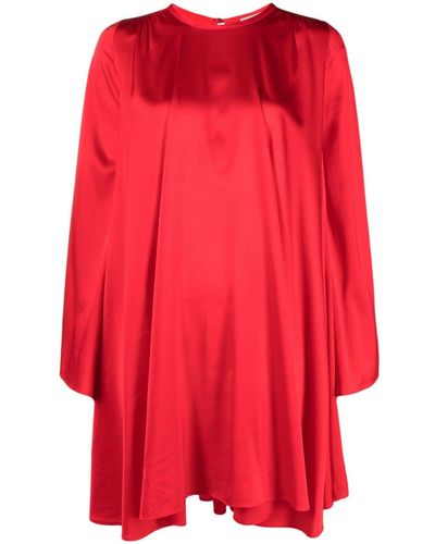 Forte Forte Vestido corto con pliegues - Rojo