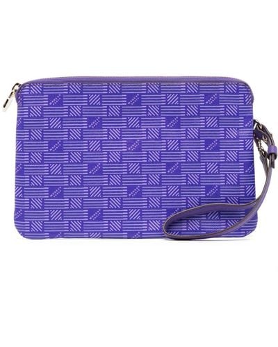 Moreau Monogram-pattern Leather Clutch Bag - Purple