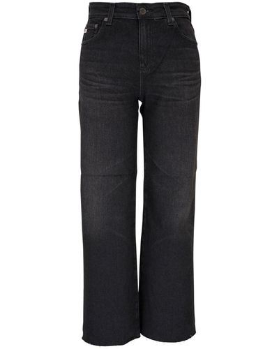 AG Jeans Saige High Waist Jeans Met Wijde Pijpen - Zwart