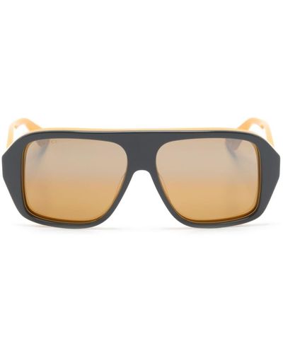Gucci Square-frame Tinted Sunglasses - Natural