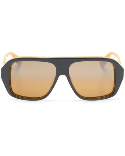 Gucci Square-frame Tinted Sunglasses - Natural