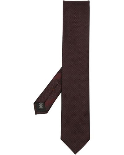 Zegna Cravate à motif géométrique en jacquard - Violet