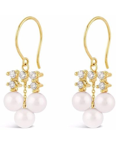 Dinny Hall Orecchini Shuga chandelier in oro 14kt con perle e diamanti - Metallizzato
