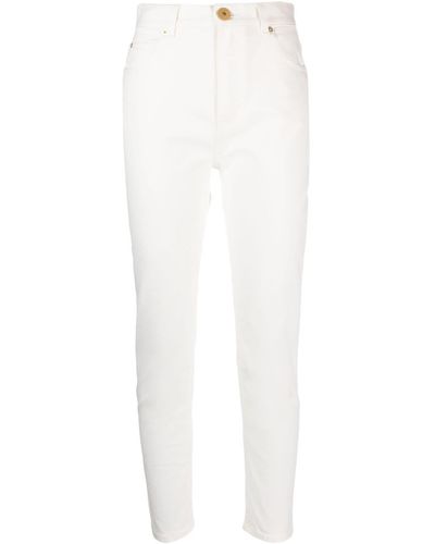 Balmain Skinny-Jeans mit hohem Bund - Weiß