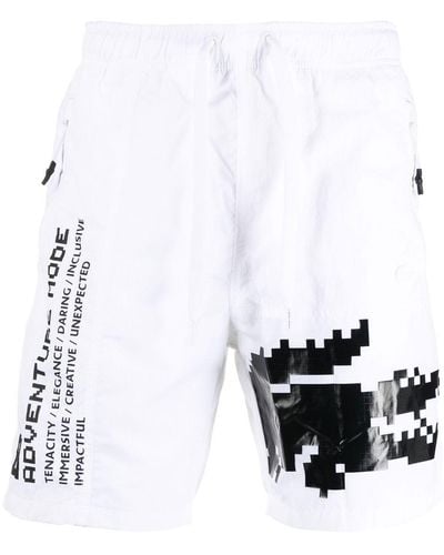 Lacoste X Minecraft Logo-print Shorts - White