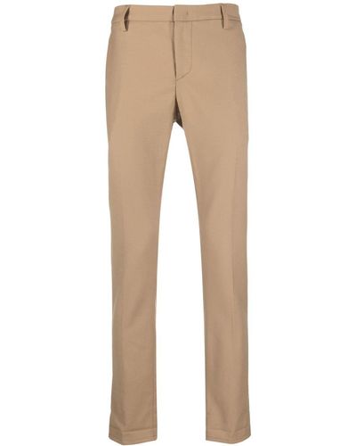 Dondup Halbhohe Slim-Fit-Hose - Natur