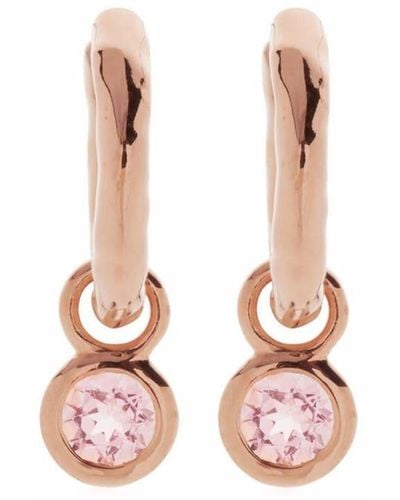 Monica Vinader Mini Gem huggie Earrings - Pink