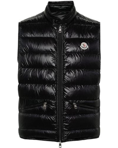 Moncler Chaleco Gui acolchado - Negro