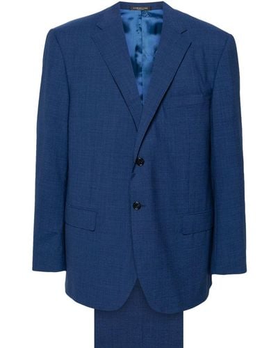 Corneliani Single-breasted virgin wool suit - Bleu