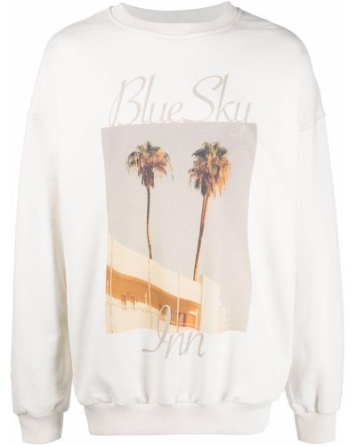 BLUE SKY INN Sweater Met Print - Wit
