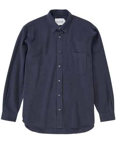 Closed Army Long-sleeve Cotton Shirt - Blue