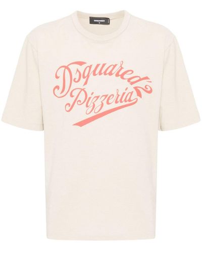 DSquared² Logo-print Cotton-blend T-shirt - Pink