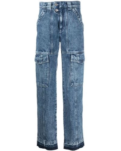 Isabel Marant Jeans dritti con tasche cargo - Blu