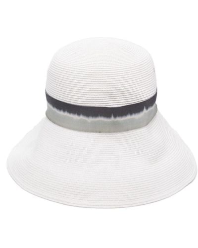 Emporio Armani Ribbon-band Interwoven Hat - White