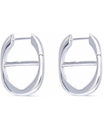 CAPSULE ELEVEN Chain Hoop Earrings - Metallic