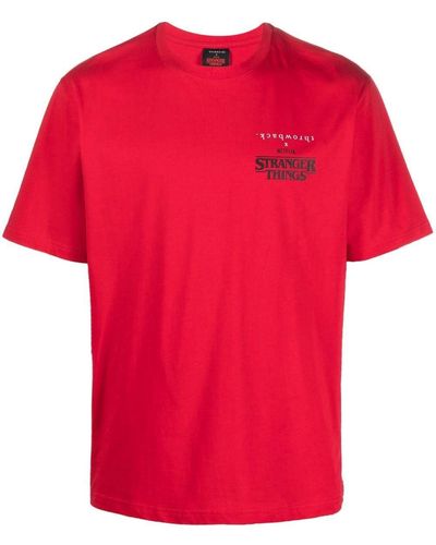Throwback. Camiseta con logo estampado - Rojo