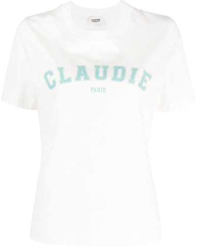 Claudie Pierlot Camiseta con logo estampado - Blanco