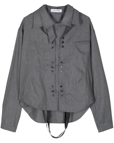 Kiko Kostadinov Button-detailing Long-sleeve Shirt - Gray