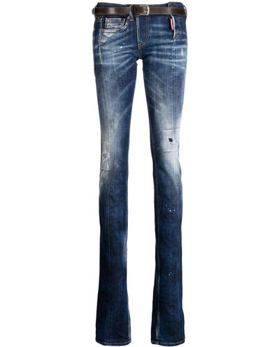 DSquared² Jeans a vita bassa skinny Sharpey - Blu